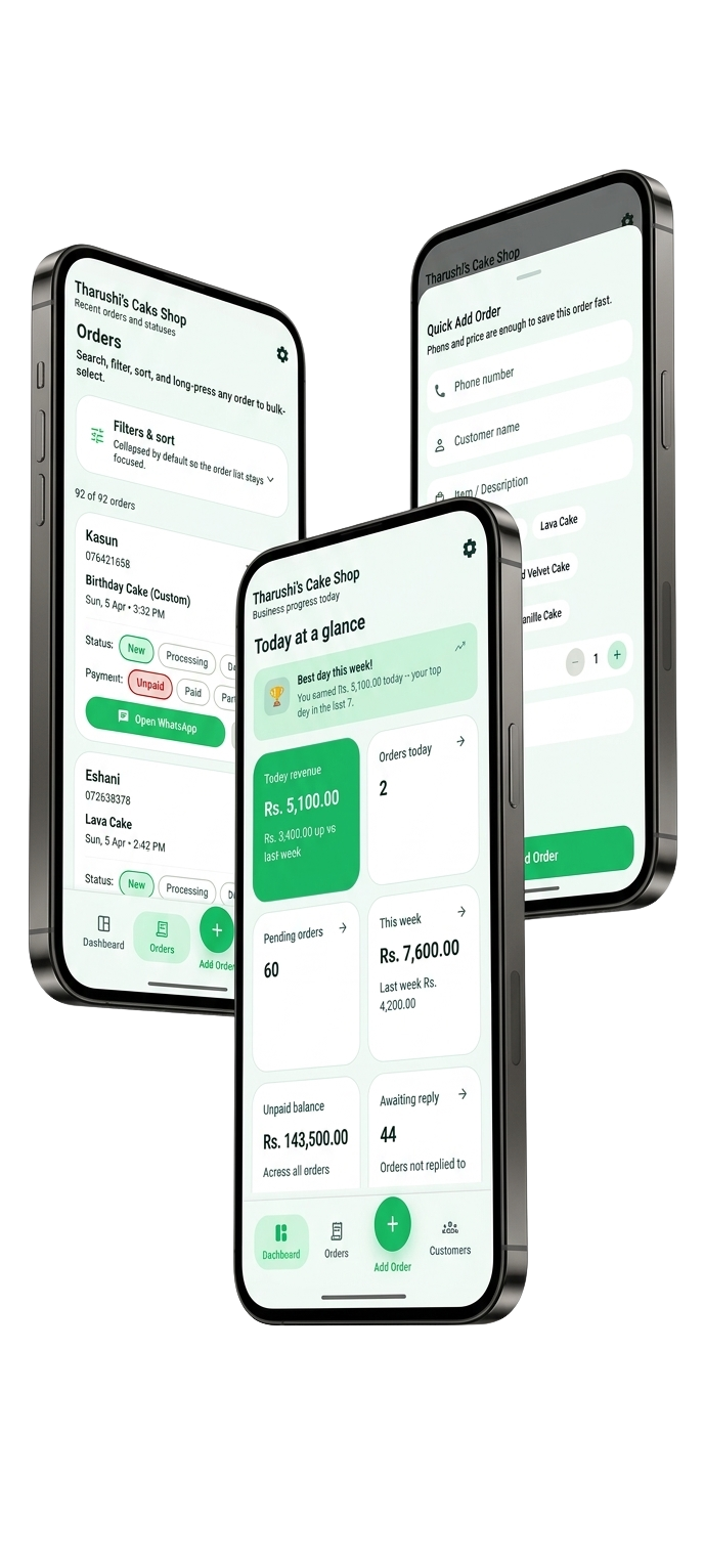 Orderly app on a phone